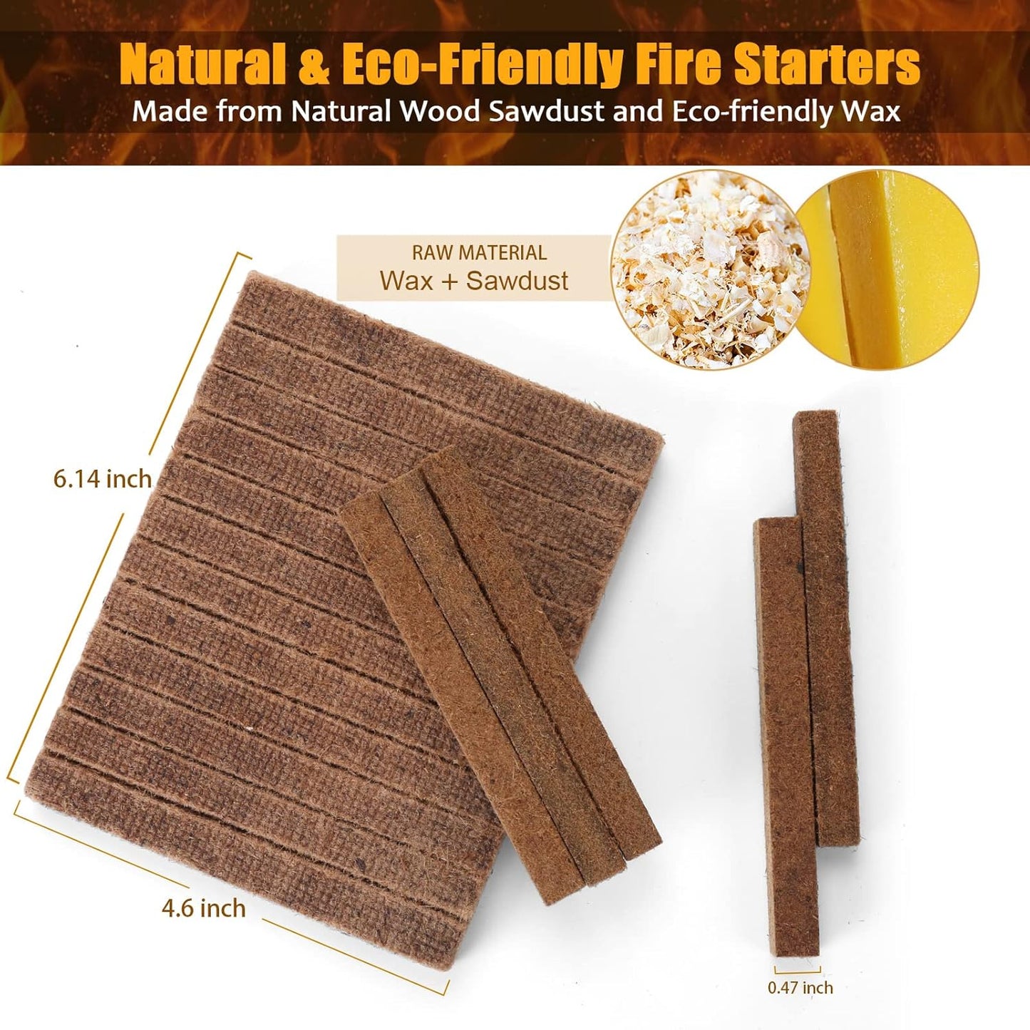 Realcook Natural Fire Starters for Fireplaces: Upgraded 108 Quicker & Safer Firestarter Cubes