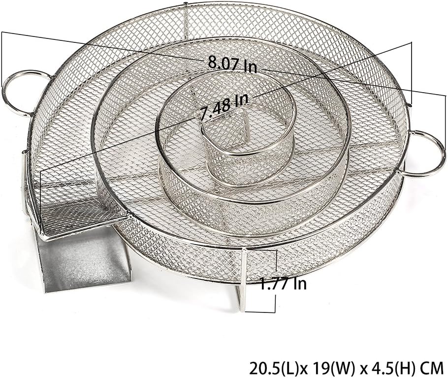 Realcook 8" Cold Smoke Generator, Hot or Cold Smoking on Any BBQ Grill and Smoker, Perfect for Smoked Salmon, Cheese, Pork and More, Smoke Time up to 4-7 Hours